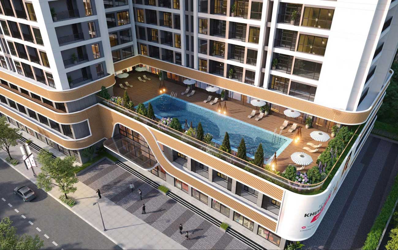 MARINA PLAZA VĨNH LONG 47 Hồ bơi skyview tại marina plaza vĩnh long