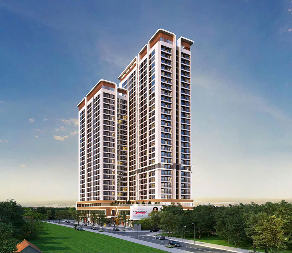 Phối cảnh dự án marina plaza vĩnh long ban ngày