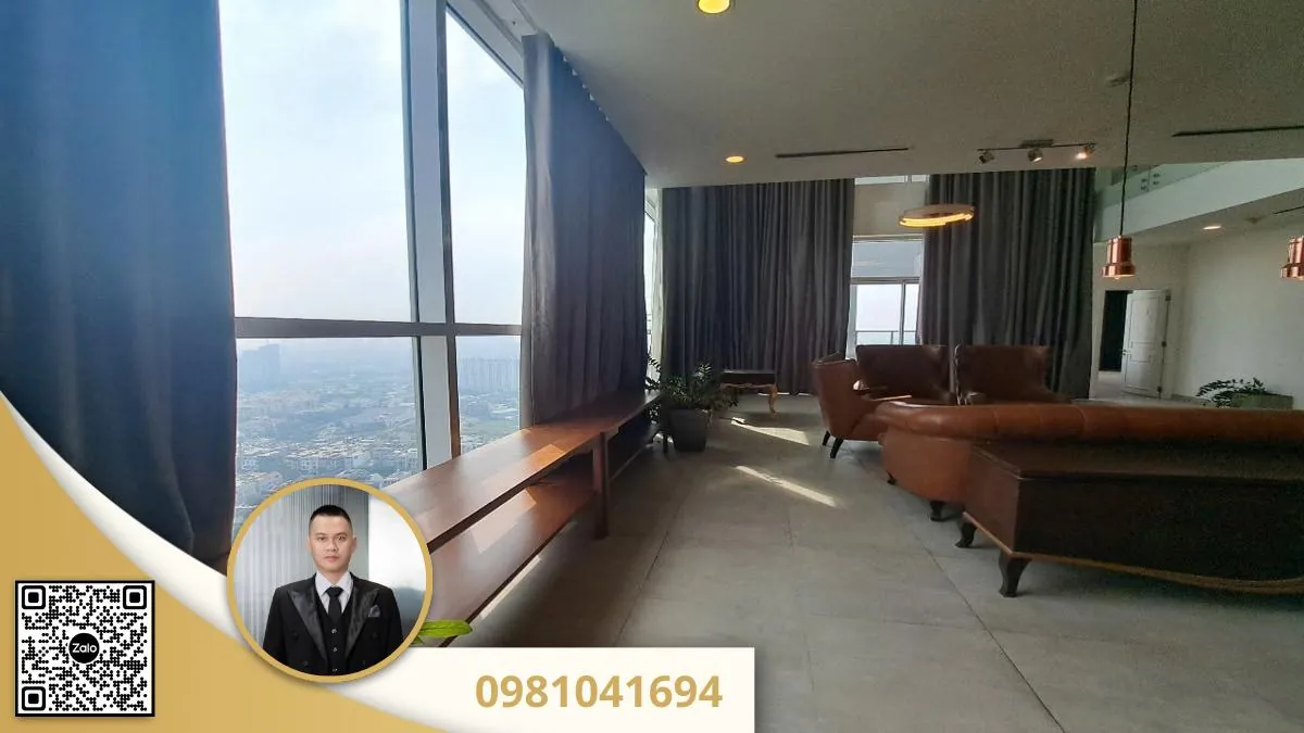 Penthouse thao dien pearl dien tich 450m² ket cau 1 tret 1 lau thiet ke 5 phong ngu 5 wc 10