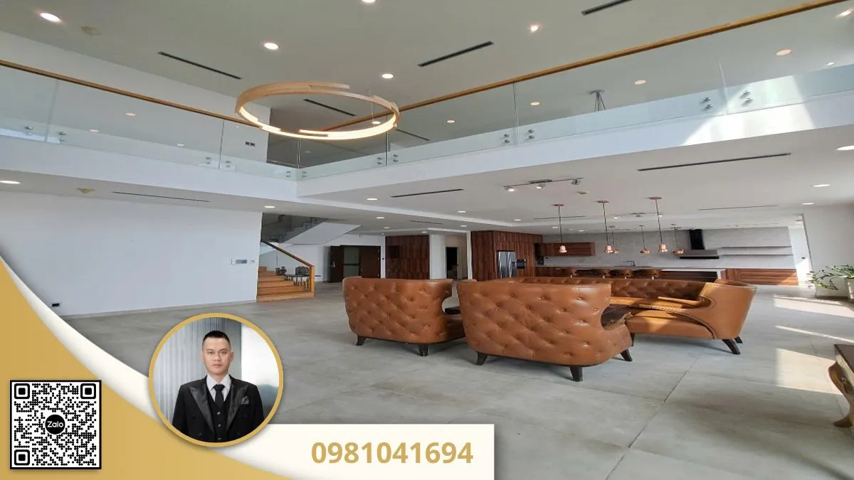 Penthouse thao dien pearl dien tich 450m² ket cau 1 tret 1 lau thiet ke 5 phong ngu 5 wc 11