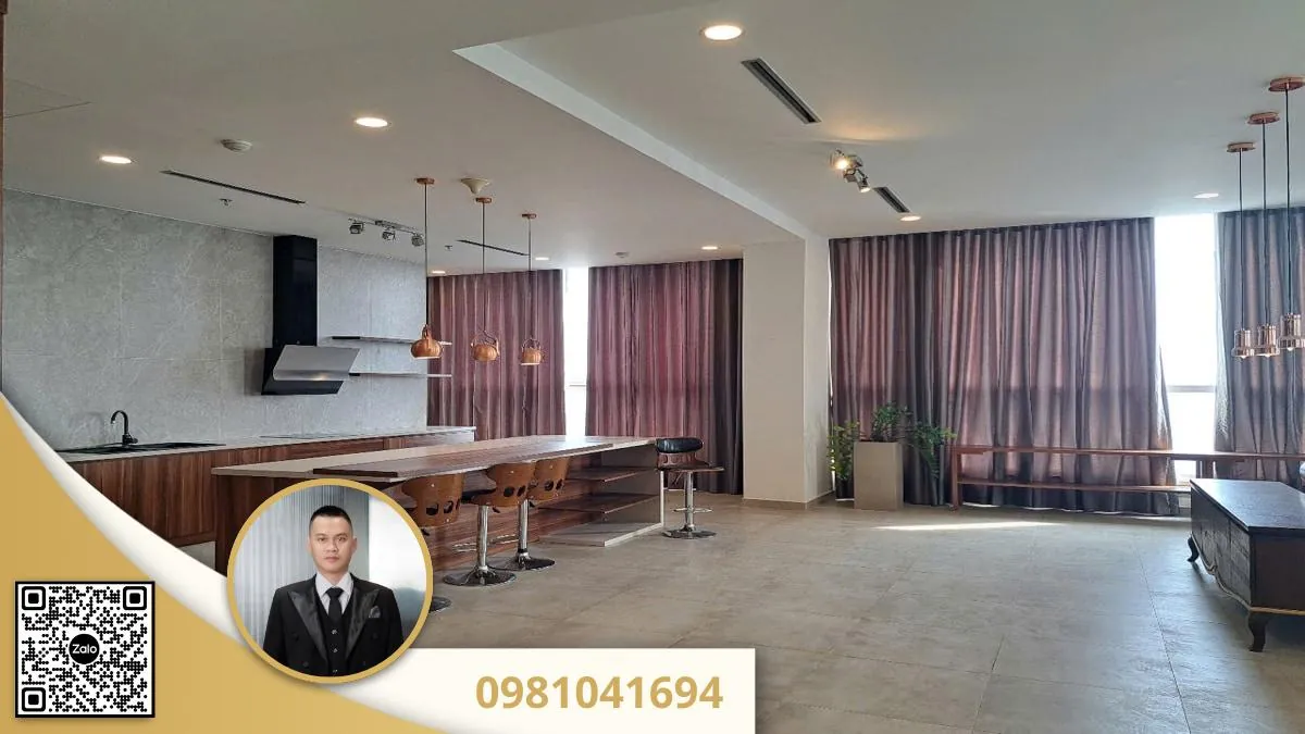 Penthouse thao dien pearl dien tich 450m² ket cau 1 tret 1 lau thiet ke 5 phong ngu 5 wc 12