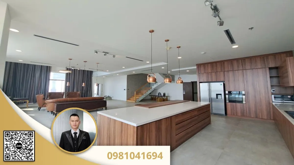 Penthouse thao dien pearl dien tich 450m² ket cau 1 tret 1 lau thiet ke 5 phong ngu 5 wc 16