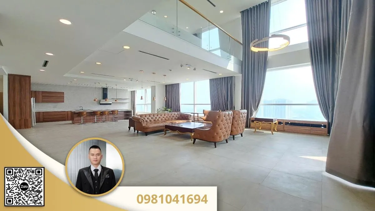 Penthouse thao dien pearl dien tich 450m² ket cau 1 tret 1 lau thiet ke 5 phong ngu 5 wc 7