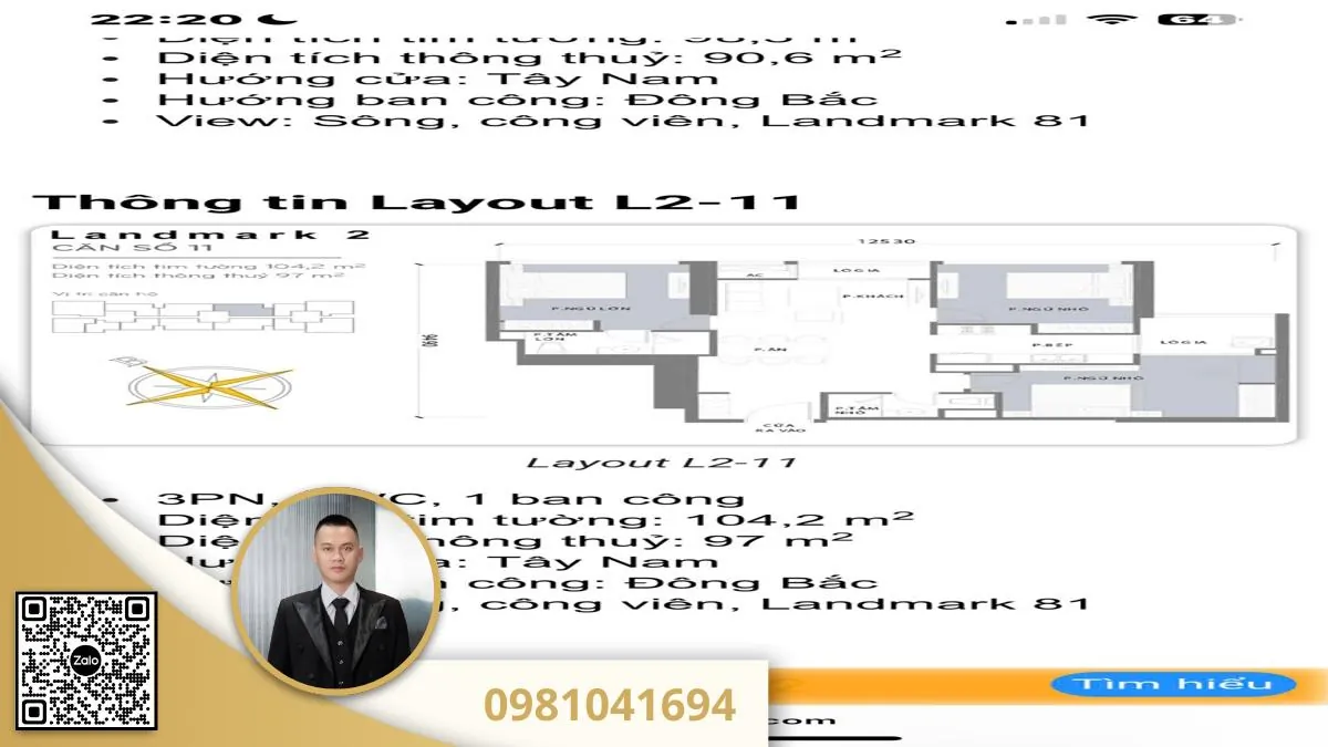 Vin tan cang dien tich 104m² 3 phong ngu 8