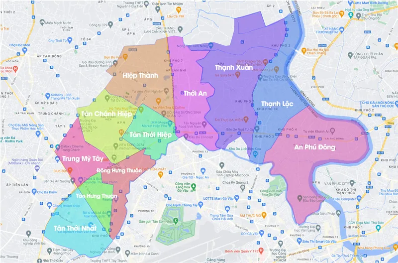 Tổng quan về Quận 12: Vị trí, quy mô và phân chia hành chính