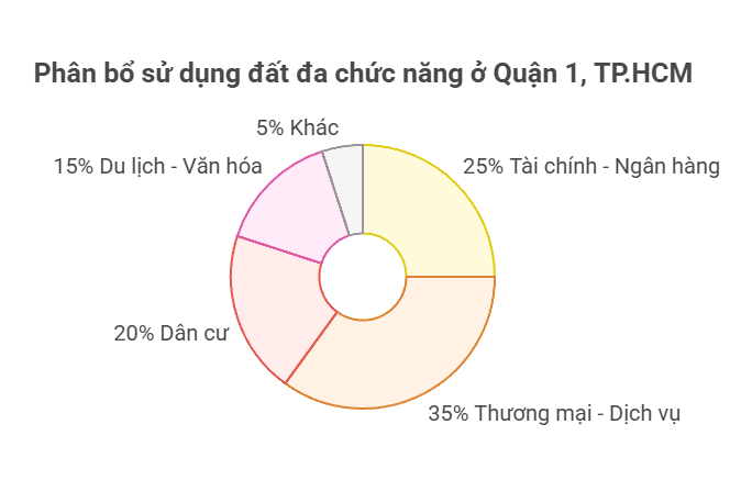 Phân bổ sử dụng đất đa chức năng ở Quận 1, TP.HCM