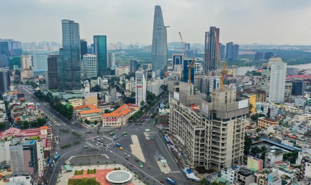 Toàn cảnh khu trung tâm TP.HCM với các dự án căn hộ cao cấp