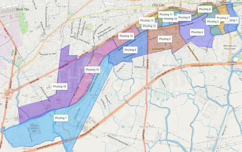 Tổng quan về quận 8 và vị trí địa lý nổi bật