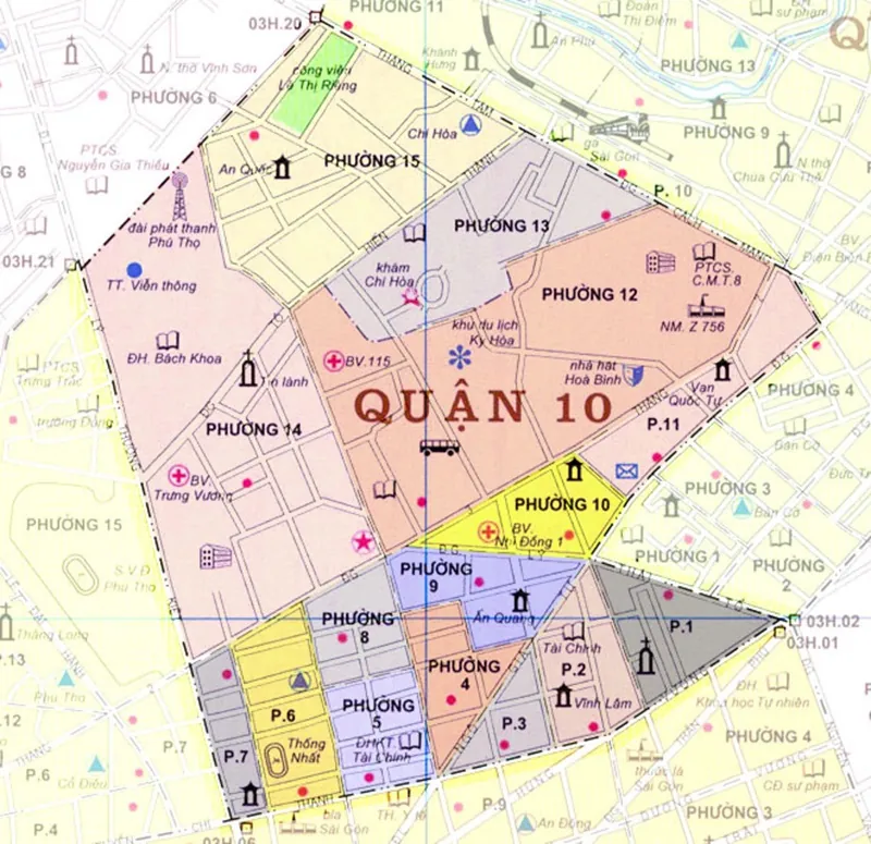 Cấu trúc địa giới và quy hoạch đô thị quận 10