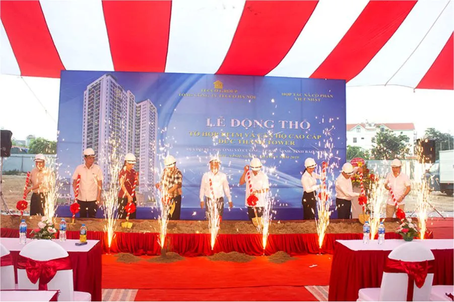Lễ khởi công dự án TECCO với sự tham gia của lãnh đạo tập đoàn và chính quyền địa phương