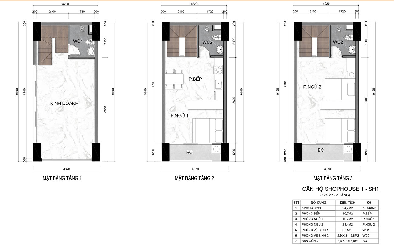 CĂN HỘ MARINA PLAZA PEACEFUL 65 MB SHOPHOUSE SH1