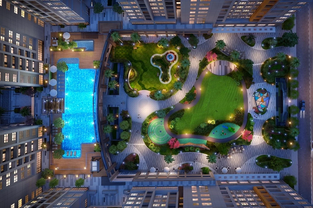 Cảnh quan tiện ích chung cư The CBD Premium Home.