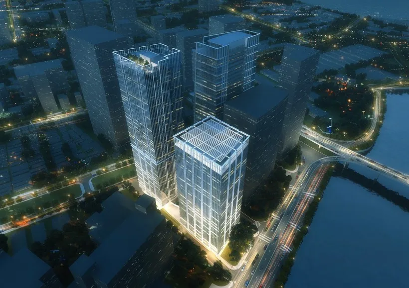 Phối cảnh tổng thể dự án The River Thủ Thiêm - một trong những dự án tiêu biểu của Refico tại khu đô thị mới