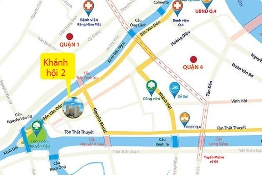 CĂN HỘ CHUNG CƯ KHAHOMEX BUILDING 18 Vị trí chung cư Khahomex Tower Khánh Hội 2
