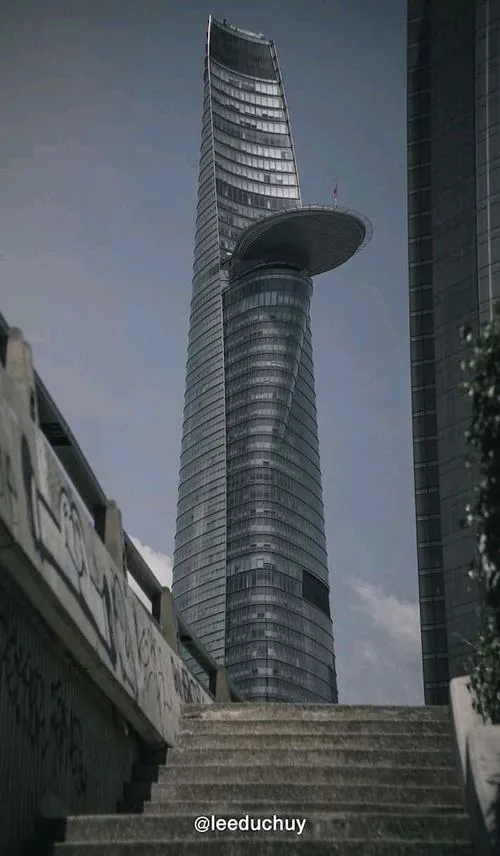 Một bức ảnh bắt được khoảnh khắc chim bay ngang qua đỉnh tháp, tạo thêm chuyển động nhỏ nhưng đủ làm khung hình thú vị hơn