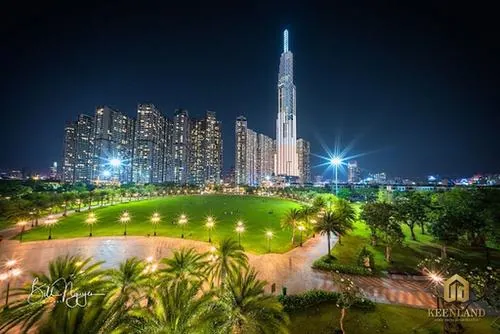 Hinh anh cong vien vinhomes ve dem lung linh anh den 10