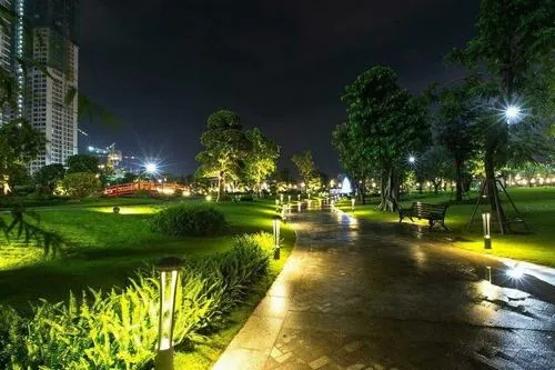 Hinh anh cong vien vinhomes ve dem lung linh anh den 2