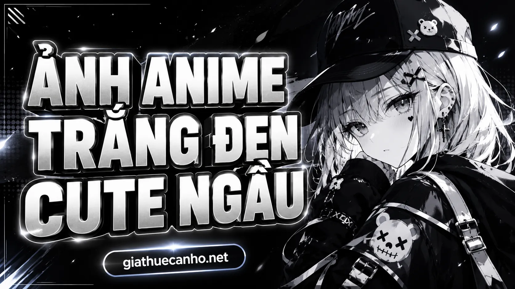 Anh anime trang den cute ngau thumb