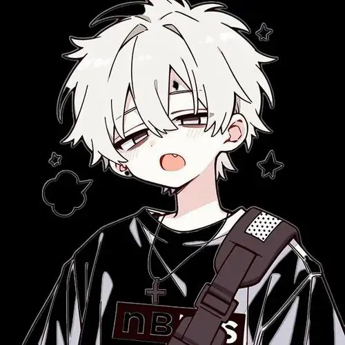 Cậu bé chibi có mái tóc trắng dựng ngược đang phồng má giận dỗi bộc lộ thứ cảm xúc ngộ nghĩnh đáng yêu cực kỳ thu hút người xem.