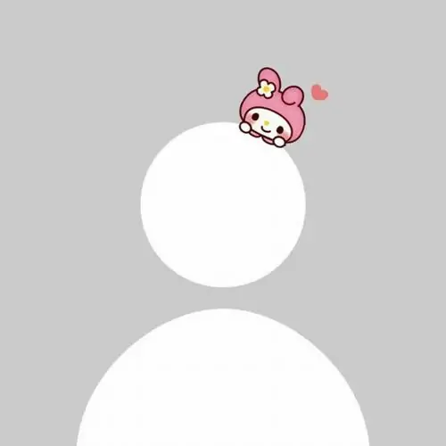 Ảnh avt Facebook hình người màu trắng gắn thêm chiếc nơ hồng My Melody nhỏ nhắn trên đầu giúp trang cá nhân của bạn trở nên cực kỳ đáng yêu.