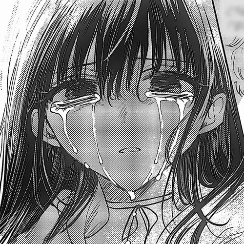 Ảnh avt Facebook cô gái anime có mái tóc dài buông xõa cùng đôi mắt nhạt nhòa lệ tạo nên một vẻ u ám và phản ánh rõ sự im lặng đáng sợ.