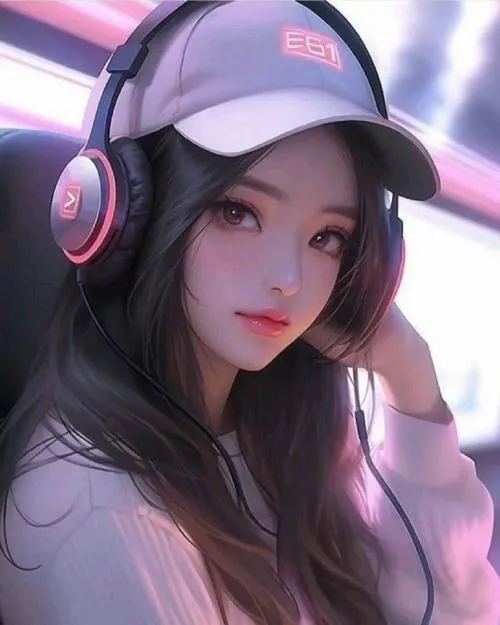 Hinh dai dien nu deo headphone doc dao va ca tinh 13