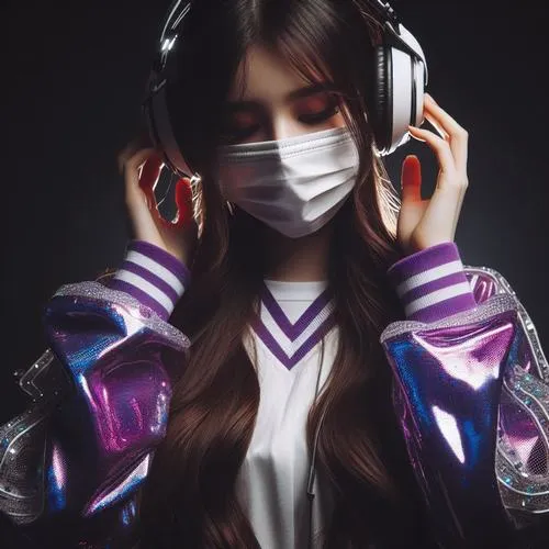 Hinh dai dien nu deo headphone doc dao va ca tinh 18
