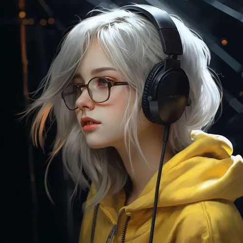 Hinh dai dien nu deo headphone doc dao va ca tinh 21