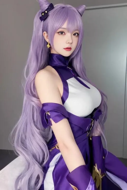 Tai anh gai xinh hoa trang keqing chat luong cao 9
