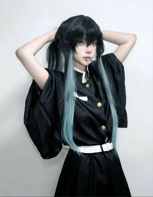 Anh gai xinh toc xanh ngoc hoa than anime cuc chat 20