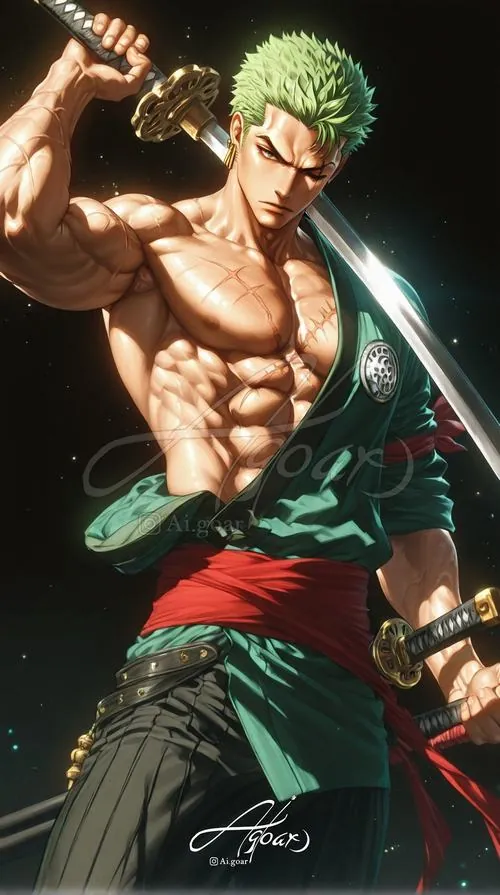 Thẻ bo góc in thanh Enma với luồng sáng tím nhạt, tên Zoro nằm dưới góc phải theo kiểu sưu tập nhân vật.