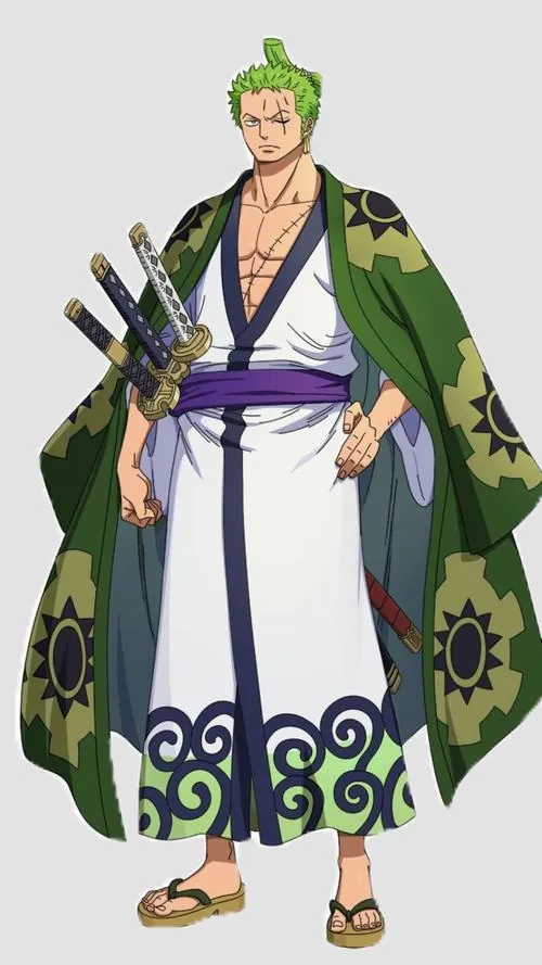 Tấm banner ngang đặt Fujitora và Kuma ở hai mép ảnh, Zoro đứng giữa như điểm nối của một tuyến đối đầu lớn.