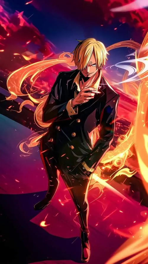 Sanji đứng cạnh Nami bên bản đồ hải trình, tư thế nhường chỗ cho thấy nét ga lăng rất đúng chất anh ba.
