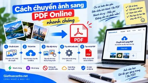 Cách chuyển ảnh sang PDF online nhanh chóng