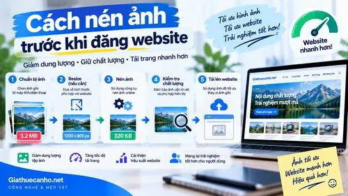 Cách nén ảnh trước khi đăng website