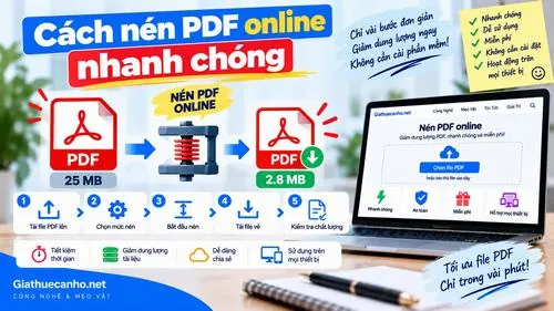 Cách nén PDF online nhanh chóng