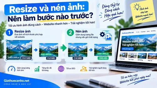 Resize và nén ảnh: Nên làm bước nào trước?