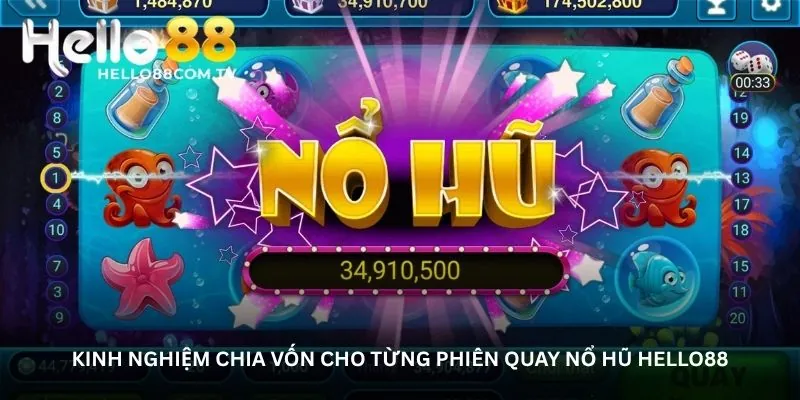 Kinh nghiệm chia vốn cho từng phiên quay Nổ hũ Hello88